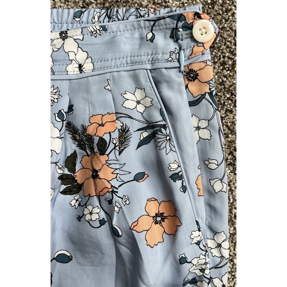 NWT! J. Crew High-Rise Crop Pants in Garden Floral Light Blue 6‎ Lined Pockets - Picture 4 of 12